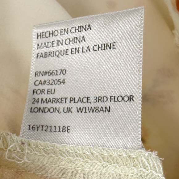 Anthropologie Harlyn Rosalyn Ruffled Off Shoulder Floral Cami Top Small - Picture 10 of 11